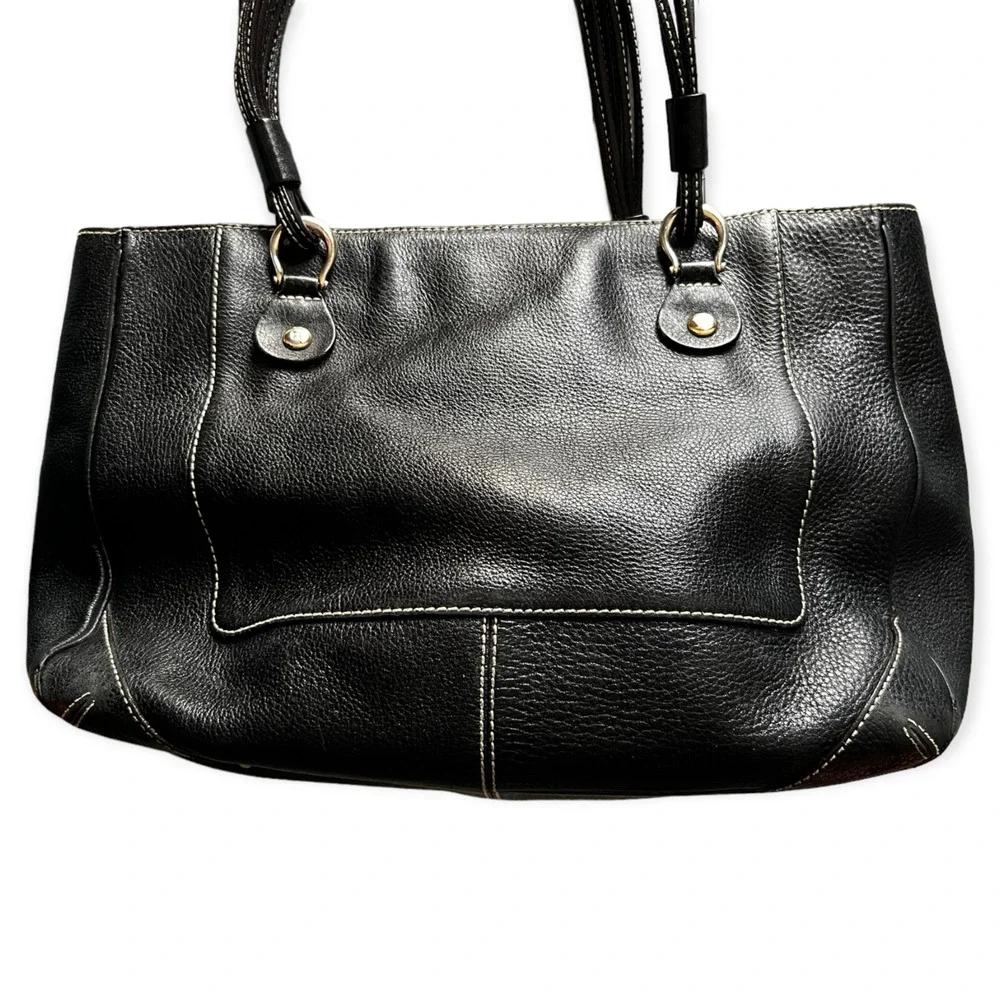 Kate Spade New York Black Pebbled Multi-Strand Handle Leather Shoulder Bag, Tote - Picture 12 of 12